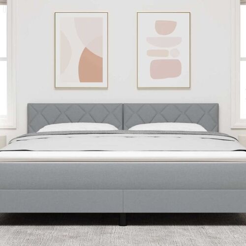 LED glava kreveta Svijetlo siva 180 cm tkanina - Svjetlosiva 180 cm Nizak uzglavlju Cijena