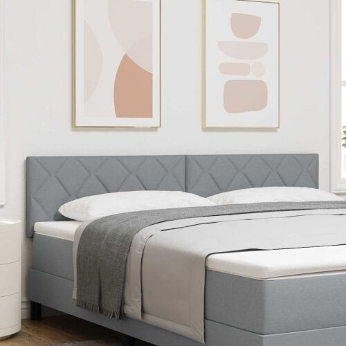 LED glava kreveta Svijetlo siva 180 cm tkanina - Svjetlosiva 180 cm Nizak uzglavlju Cijena