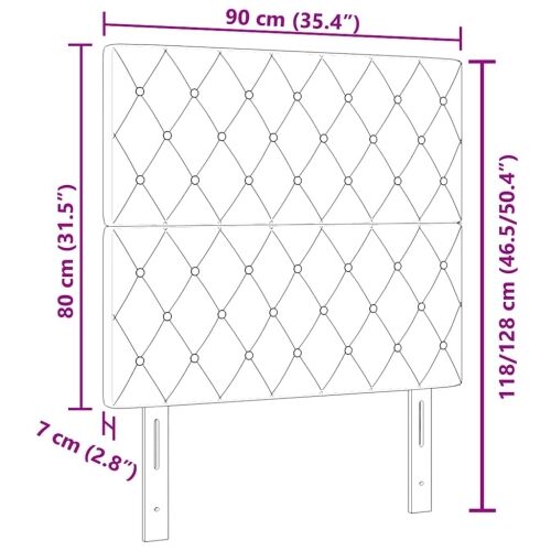 LED glava kreveta s LED trakama Svijetlo siva 80 cm Baršun - Svjetlosiva 90 cm Visoki uzglavlje Cijena