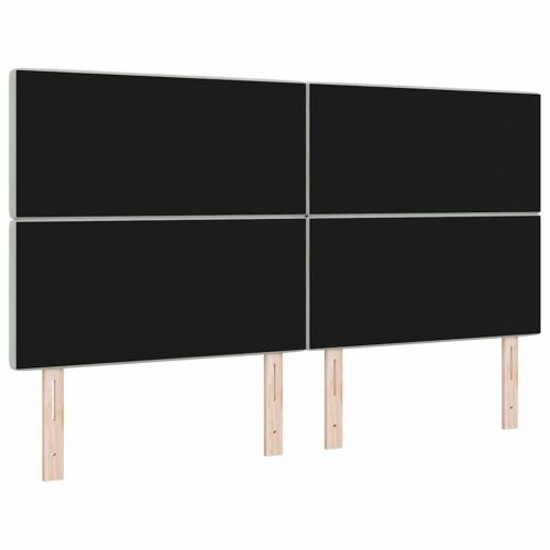 LED glava kreveta s LED trakama Svijetlo siva 180 cm Baršun - Svjetlosiva 180 cm Visoki uzglavlje Cijena