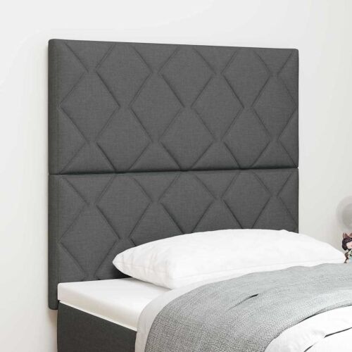 LED glava kreveta Sivi 90 cm tkanina - Tamno siva 90 cm Visoki uzglavlje Cijena