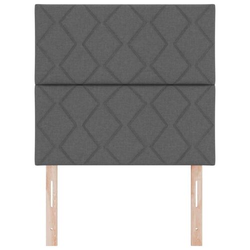 LED glava kreveta Sivi 90 cm tkanina - Tamno siva 90 cm Visoki uzglavlje Cijena
