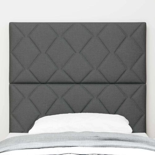 LED glava kreveta Sivi 90 cm tkanina - Tamno siva 90 cm Visoki uzglavlje Cijena