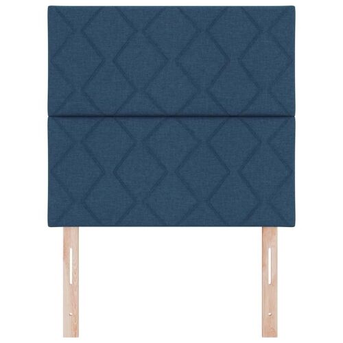 LED glava kreveta Plava 90 cm tkanina - Plava 90 cm Visoki uzglavlje Cijena