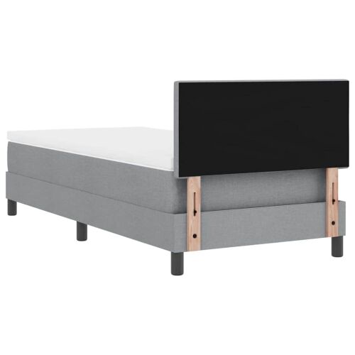 Box spring krevet Svijetlo siva 80 x 200 cm tkanina - Svjetlosiva 80 x 200 cm Prošiveno gumbima Cijena