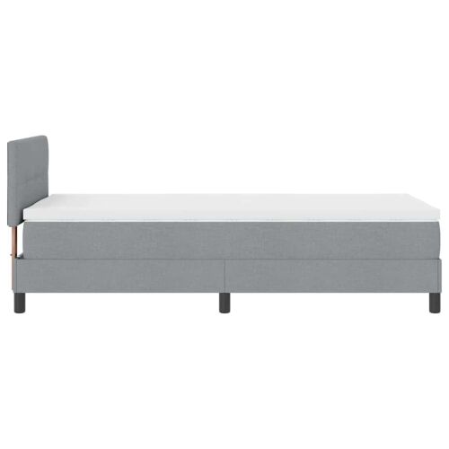 Box spring krevet Svijetlo siva 80 x 200 cm tkanina - Svjetlosiva 80 x 200 cm Prošiveno gumbima Cijena