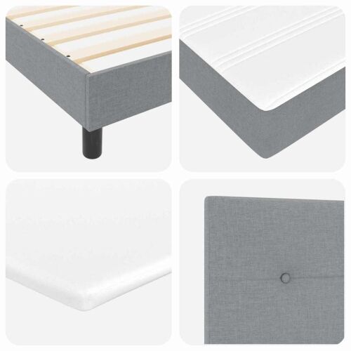 Box spring krevet Svijetlo siva 80 x 200 cm tkanina - Svjetlosiva 80 x 200 cm Prošiveno gumbima Cijena