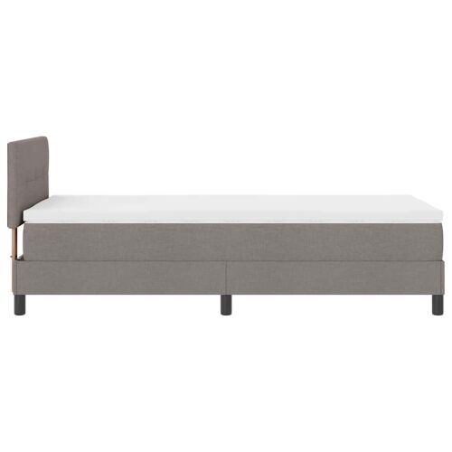 Box spring krevet Sivo-smeđa 90 x 190 cm tkanina - Sivo-smeđa 90 x 190 cm Prošiveno gumbima Cijena