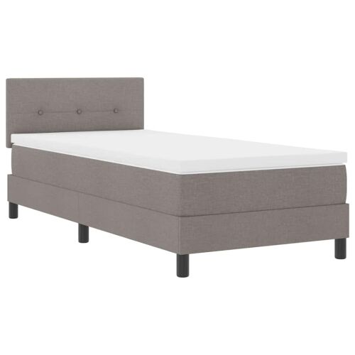 Box spring krevet Sivo-smeđa 90 x 190 cm tkanina - Sivo-smeđa 90 x 190 cm Prošiveno gumbima Cijena