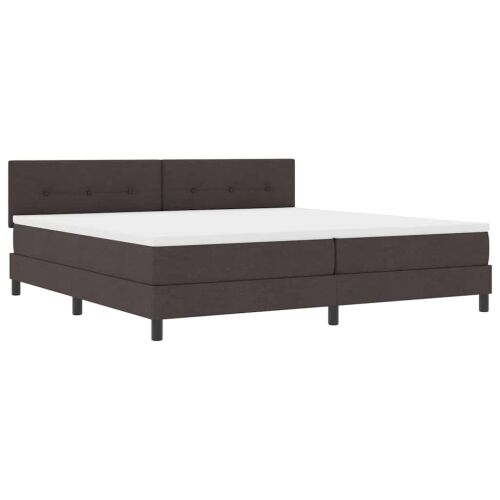 Box spring krevet Tamno smeđa 200 x 200 cm tkanina - Tamno smeđa 200 x 200 cm Prošiveno gumbima Cijena