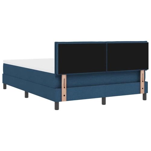 Box spring krevet s uzglavljem Plava 160 x 200 cm tkanina - Plava 160 x 200 cm Dizajn s rombovima Cijena