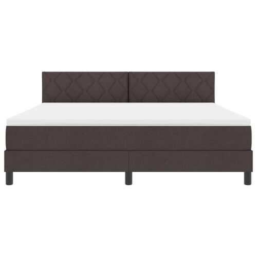 Box spring krevet Tamno smeđa 180 x 200 cm tkanina - Tamno smeđa 180 x 200 cm Dizajn s rombovima Cijena
