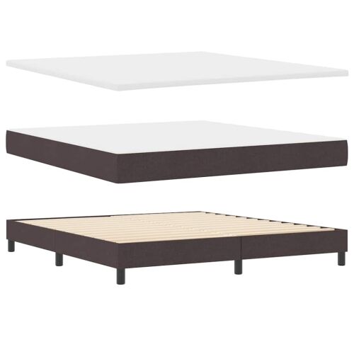 Box spring krevet Tamno smeđa 180 x 200 cm tkanina - Tamno smeđa 180 x 200 cm Dizajn s rombovima Cijena