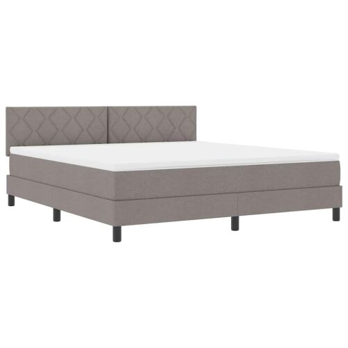Box spring krevet Sivo-smeđa 180 x 200 cm tkanina - Sivo-smeđa 180 x 200 cm Dizajn s rombovima Cijena