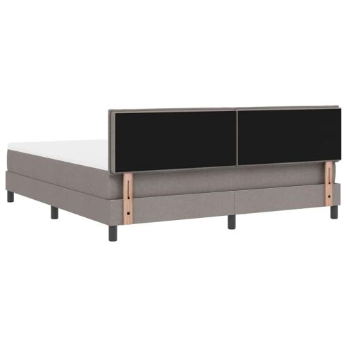 Box spring krevet Sivo-smeđa 180 x 200 cm tkanina - Sivo-smeđa 180 x 200 cm Dizajn s rombovima Cijena