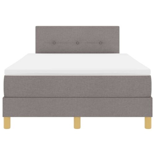 Box spring krevet Sivo-smeđa 120 x 190 cm tkanina - Sivo-smeđa 120 x 190 cm Prošiveno gumbima Cijena