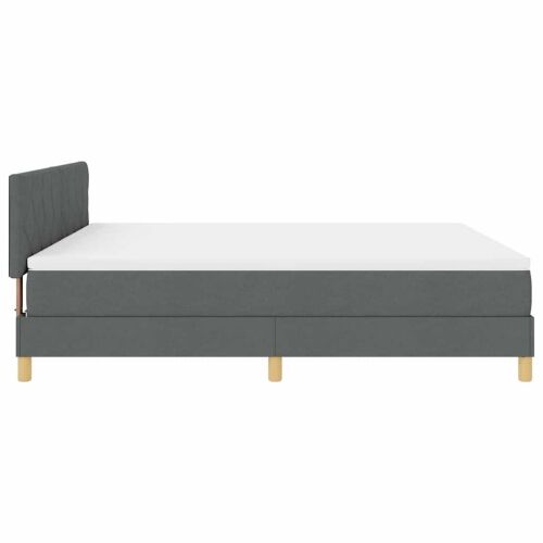 Box spring krevet Tamno siva 180 x 200 cm tkanina - Tamno siva 180 x 200 cm Dizajn s rombovima Cijena