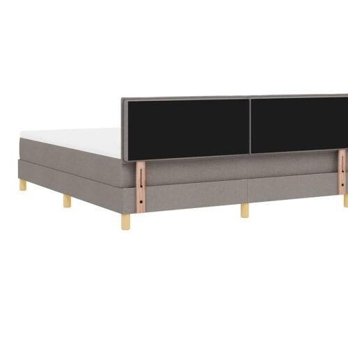 Box spring krevet Sivo-smeđa 180 x 200 cm tkanina - Sivo-smeđa 180 x 200 cm Dizajn s rombovima Cijena