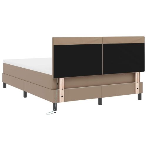 Box spring krevet s madracem Boja cappuccina 140 x 200 cm - Boja cappuccina 140 x 200 cm Jednostavan dizajn s LED Cijena