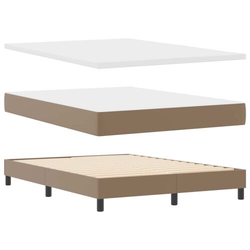 Box spring krevet s madracem Boja cappuccina 140 x 200 cm - Boja cappuccina 140 x 200 cm Jednostavan dizajn s LED Cijena