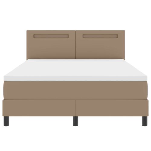 Box spring krevet s madracem Boja cappuccina 160 x 200 cm - Boja cappuccina 160 x 200 cm Jednostavan dizajn s LED Cijena