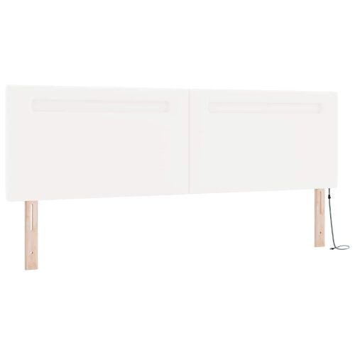 Box spring krevet Bijelo 180 x 200 cm Umjetna koža - Bijelo 180 x 200 cm Jednostavan dizajn s LED Cijena