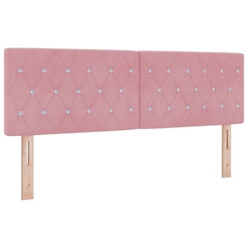 Box spring krevet s madracem Ružičasta 160 x 200 cm Baršun - Ružičasta 160 x 200 cm Kristal s dugmadima Cijena