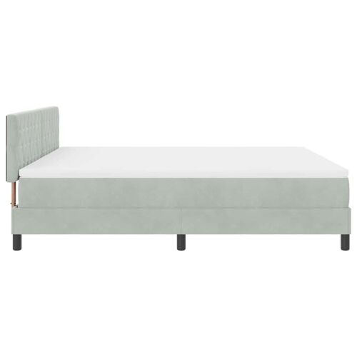 Box spring krevet Svijetlo siva 180 x 200 cm Baršun - Svjetlosiva 180 x 200 cm Kristal s dugmadima Cijena