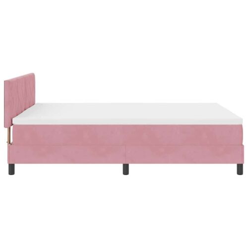 Box spring krevet Ružičasta 140 x 200 cm Baršun - Ružičasta 140 x 200 cm Dizajn s rombovima Cijena