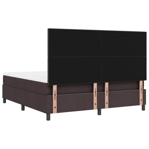 Box spring krevet Tamno smeđa 180 x 200 cm tkanina - Tamno smeđa 180 x 200 cm Prošiveno gumbima Cijena