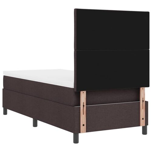 Box spring krevet Tamno smeđa 90 x 190 cm tkanina - Tamno smeđa 90 x 190 cm Dizajn s rombovima Cijena