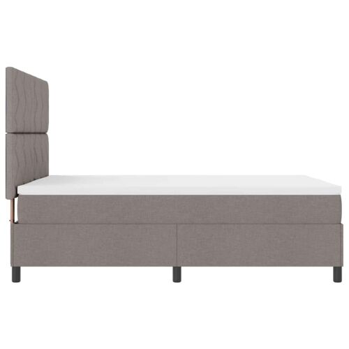 Box spring krevet Sivo-smeđa 140 x 190 cm tkanina - Sivo-smeđa 140 x 190 cm Dizajn s rombovima Cijena