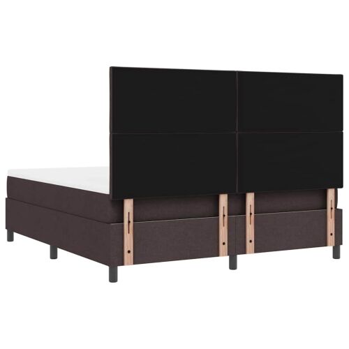 Box spring krevet Tamno smeđa 180 x 200 cm tkanina - Tamno smeđa 180 x 200 cm Dizajn s rombovima Cijena