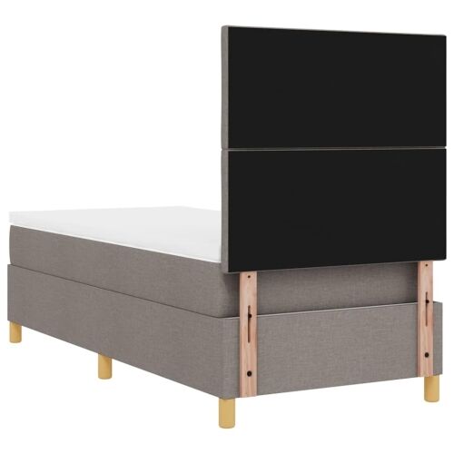 Box spring krevet Sivo-smeđa 90 x 190 cm tkanina - Sivo-smeđa 90 x 190 cm Dizajn s rombovima Cijena