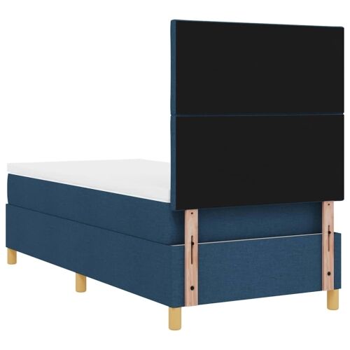 Box spring krevet s madracem Plava 90 x 200 cm tkanina - Plava 90 x 200 cm Dizajn dijamantskog bloka Cijena