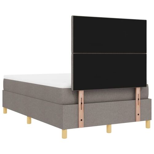 Box spring krevet Sivo-smeđa 120 x 190 cm tkanina - Sivo-smeđa 120 x 190 cm Dizajn s rombovima Cijena