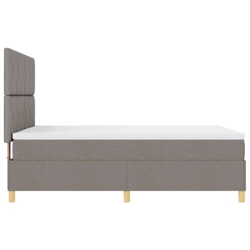 Box spring krevet Sivo-smeđa 140 x 190 cm tkanina - Sivo-smeđa 140 x 190 cm Dizajn s rombovima Cijena