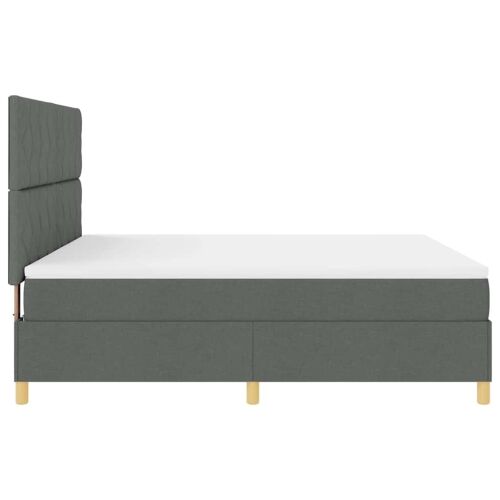 Box spring krevet Tamno siva 180 x 200 cm tkanina - Tamno siva 180 x 200 cm Dizajn s rombovima Cijena
