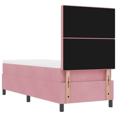 Box spring krevet s madracem Ružičasta 80 x 200 cm Baršun - Ružičasta 80 x 200 cm Kristal s dugmadima Cijena