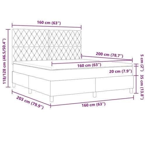 Box spring krevet s madracem Ružičasta 160 x 200 cm Baršun - Ružičasta 160 x 200 cm Kristal s dugmadima Cijena