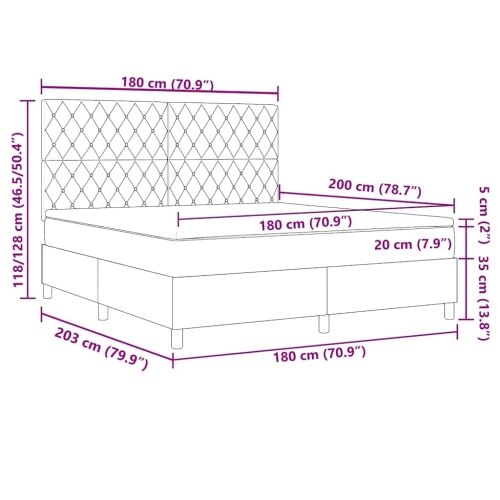 Box spring krevet Tamnozelena 180 x 200 cm Baršun - Tamnozelena 180 x 200 cm Kristal s dugmadima Cijena
