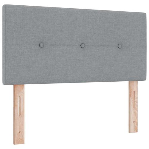 Box spring krevet Svjetlosiva 80 x 200 cm tkanina - Svjetlosiva 80 x 200 cm Prošiveno gumbima Cijena