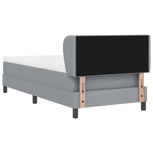 Box spring krevet Svjetlosiva 80 x 200 cm tkanina - Svjetlosiva 80 x 200 cm Prošiveno gumbima Cijena