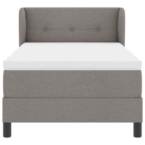Box spring krevet Sivo-smeđa 90 x 190 cm tkanina - Sivo-smeđa 90 x 190 cm Prošiveno gumbima Cijena