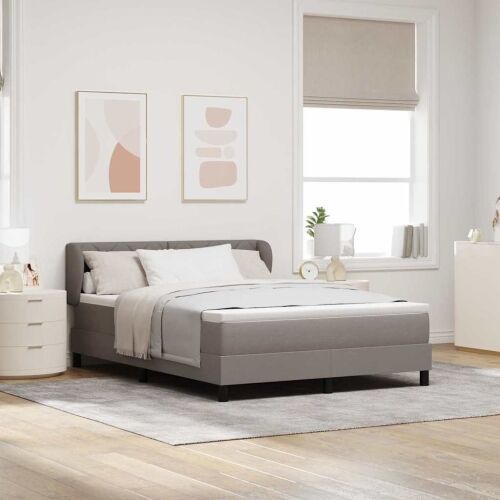 Box spring krevet Sivo-smeđa 140 x 200 cm tkanina - Sivo-smeđa 140 x 200 cm Dizajn s rombovima Cijena