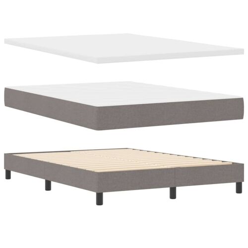 Box spring krevet Sivo-smeđa 140 x 200 cm tkanina - Sivo-smeđa 140 x 200 cm Dizajn s rombovima Cijena