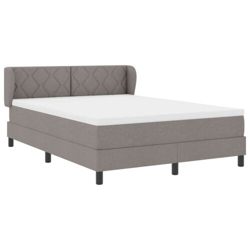 Box spring krevet Sivo-smeđa 140 x 200 cm tkanina - Sivo-smeđa 140 x 200 cm Dizajn s rombovima Cijena