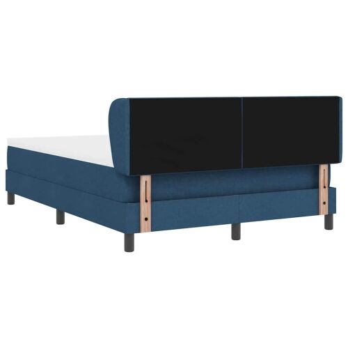 Box spring krevet s uzglavljem Plava 160 x 200 cm tkanina - Plava 160 x 200 cm Dizajn s rombovima Cijena
