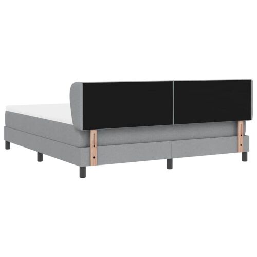Box spring krevet Svjetlosiva 180 x 200 cm tkanina - Svjetlosiva 180 x 200 cm Dizajn s rombovima Cijena