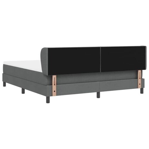Box spring krevet Tamno siva 180 x 200 cm tkanina - Tamno siva 180 x 200 cm Dizajn s rombovima Cijena